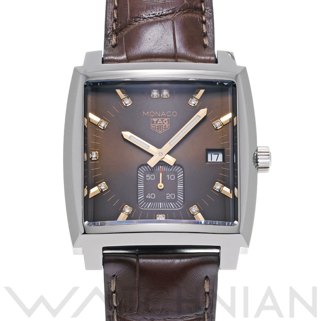 TAG Heuer(タグホイヤー)の中古 タグ ホイヤー TAG HEUER WAW131E.FC6420 ブラウン /ダイヤモンド レディース 腕時計 レディースのファッション小物(腕時計)の商品写真