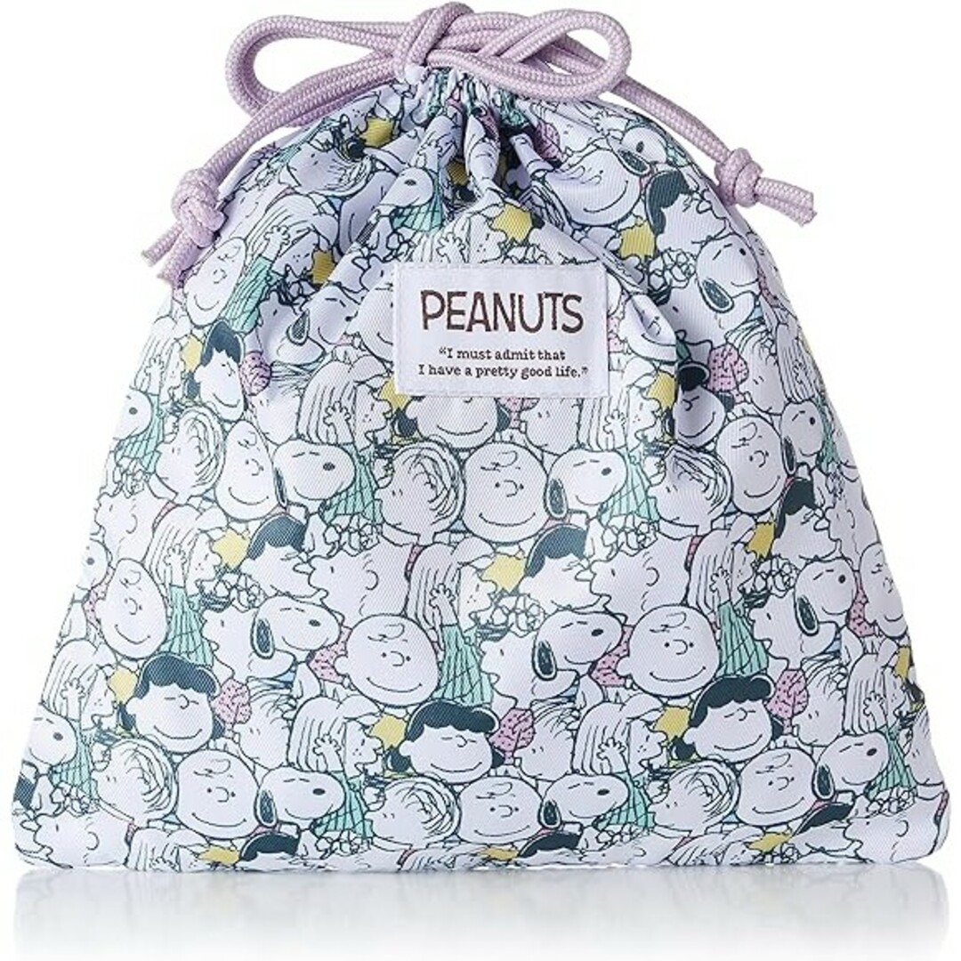 PEANUTS(ピーナッツ)のpeanuts スヌーピー 巾着袋 紐 Mサイズ エンタメ/ホビーのおもちゃ/ぬいぐるみ(キャラクターグッズ)の商品写真