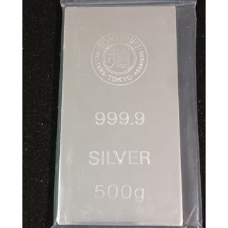 徳力本店 シルバーインゴット500g 1本　銀地金　未使用未開封(金属工芸)