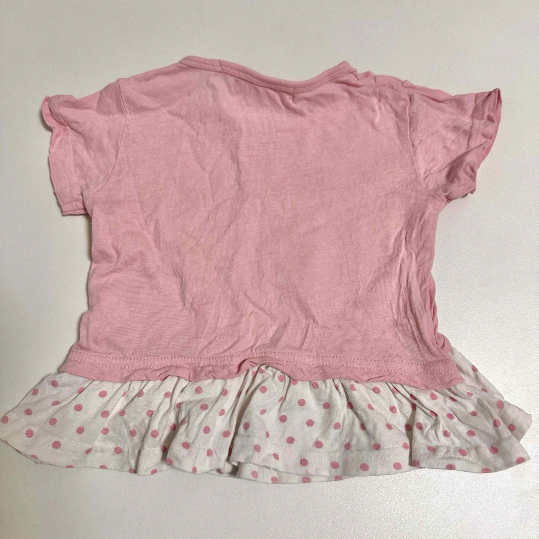 sweetmelon♡半袖シャツ　うさぎ　フリル　水玉　ピンク　サイズ80 キッズ/ベビー/マタニティのベビー服(~85cm)(Ｔシャツ)の商品写真