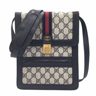 Gucci - GUCCI　グッチ　シェリーライン　GGスプリーム　オールドグッチ　ショルダーバッグ　PVC　レザー　斜め掛け　ショルダー　バッグ　カバン　鞄　肩掛け　コンパクトバッグ　レディース　メンズ　ユニセックス