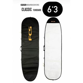 エフシーエス(FCS)の6'3" Classic Fun Board Black/Mango新品(サーフィン)