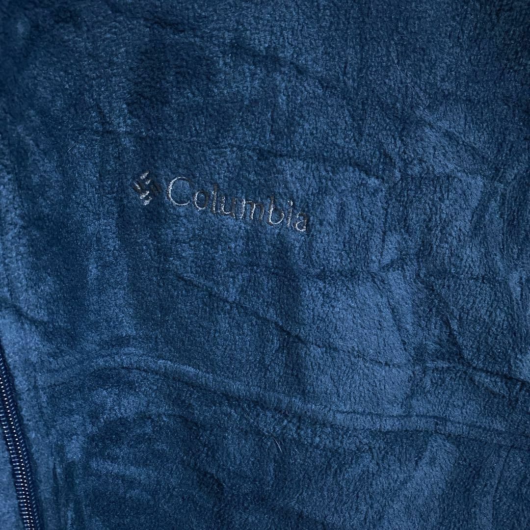 Columbia(コロンビア)のColumbia メンズ フリース ジャケット 紺 ロゴ 2XLUSA古着長袖 メンズのジャケット/アウター(ブルゾン)の商品写真