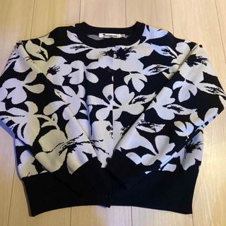 アレキサンダーワン(Alexander Wang)のアレキサンダーワン☆花柄 モノトーン カーディガン☆(カーディガン)