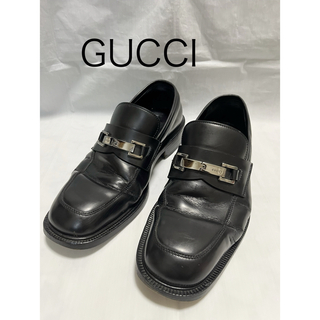グッチ(Gucci)のGUCCI グッチ ローファー　40 革靴　25.0 銀金具(ドレス/ビジネス)