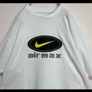 NIKE - NIKE ナイキ Tシャツ 半袖 ラバーロゴ でかロゴ スウッシュ ホワイト