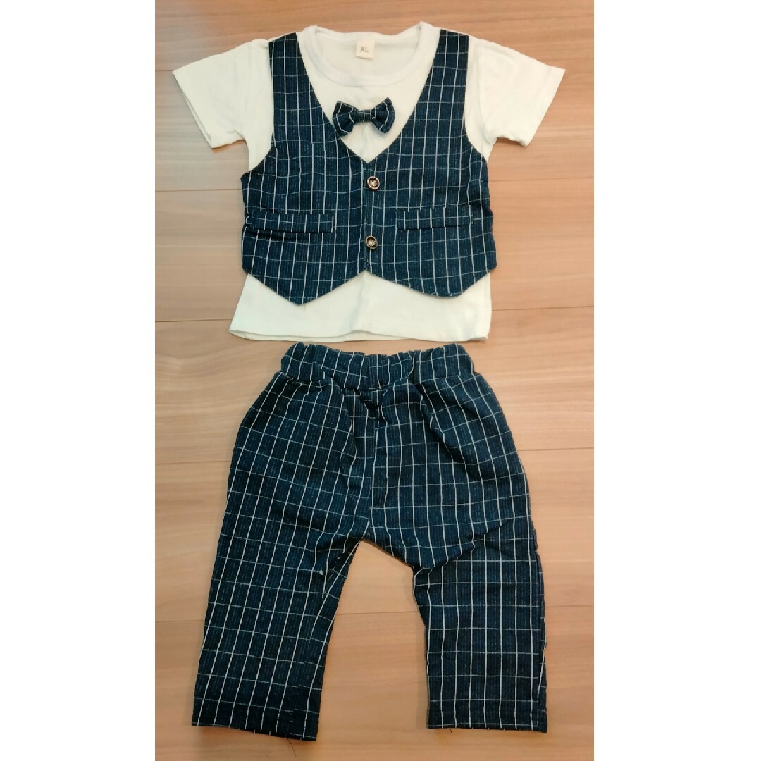 子供用正装　フォーマル　キッズ　男の子　上下セット　90　100 キッズ/ベビー/マタニティのキッズ服男の子用(90cm~)(ドレス/フォーマル)の商品写真