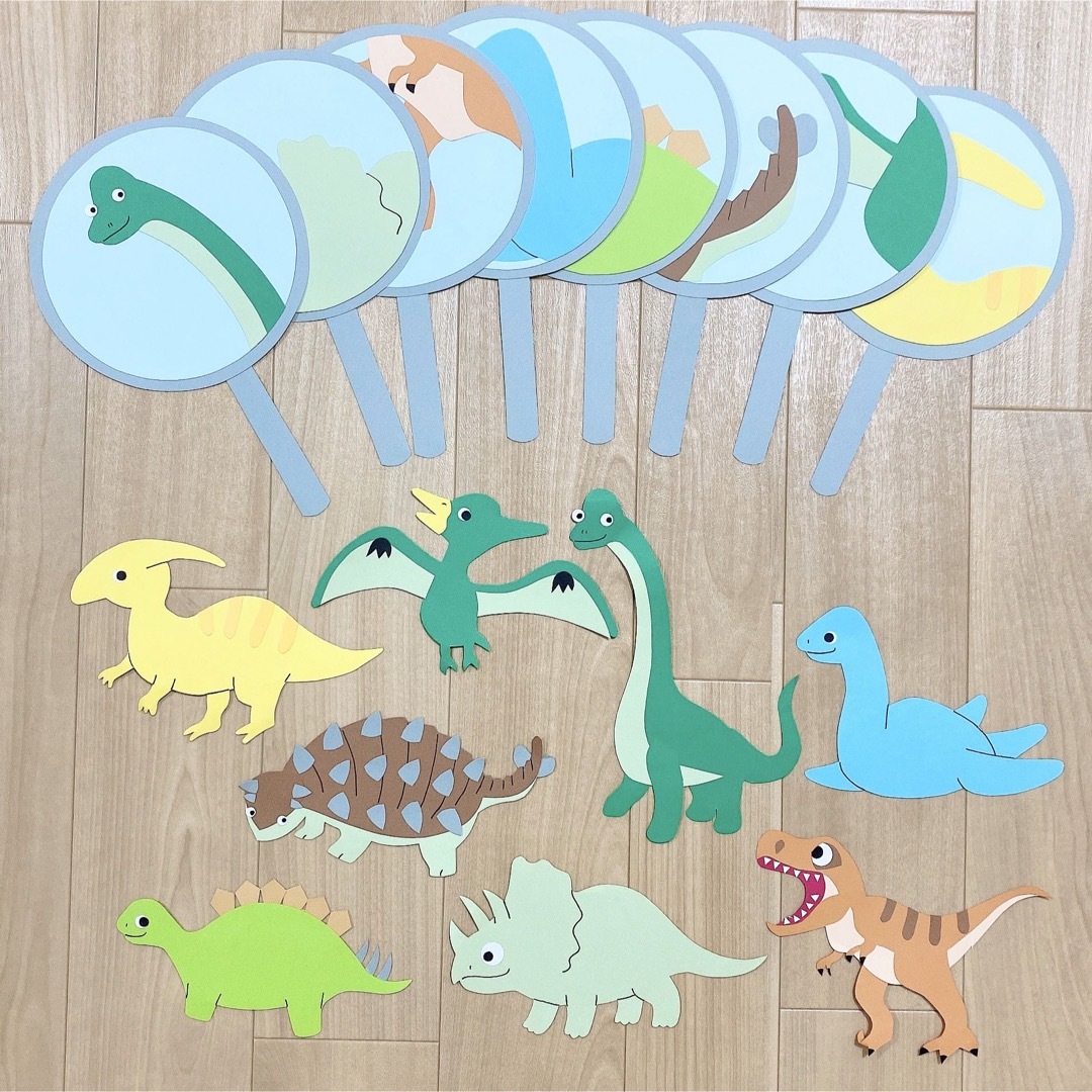 恐竜 スケッチブックシアター 虫眼鏡 ハンドメイドの素材/材料(型紙/パターン)の商品写真