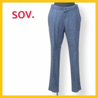 ソブ(Sov.)の美品 ソブ sov. ダブスタ テーパード パンツ スラックス 総柄 ブルー F(その他)