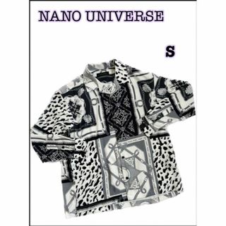 【美品】NANO UNIVERSE 柄シャツ　S