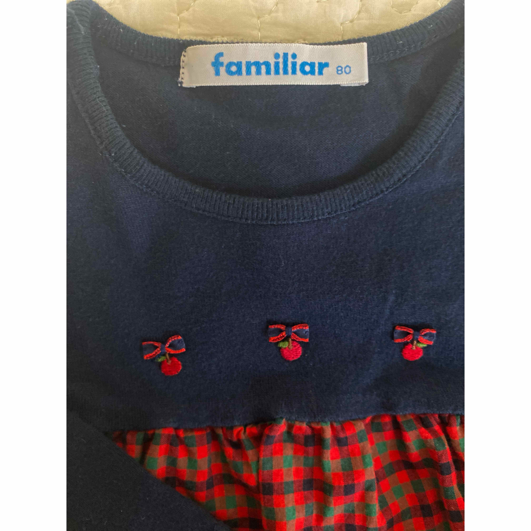 familiar(ファミリア)のファミリア　チェック　チュニック　80サイズ キッズ/ベビー/マタニティのベビー服(~85cm)(ワンピース)の商品写真