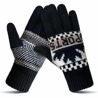 手袋 防寒 メンズ ニット 2層保温構造 ノルディック おしゃれ(手袋)