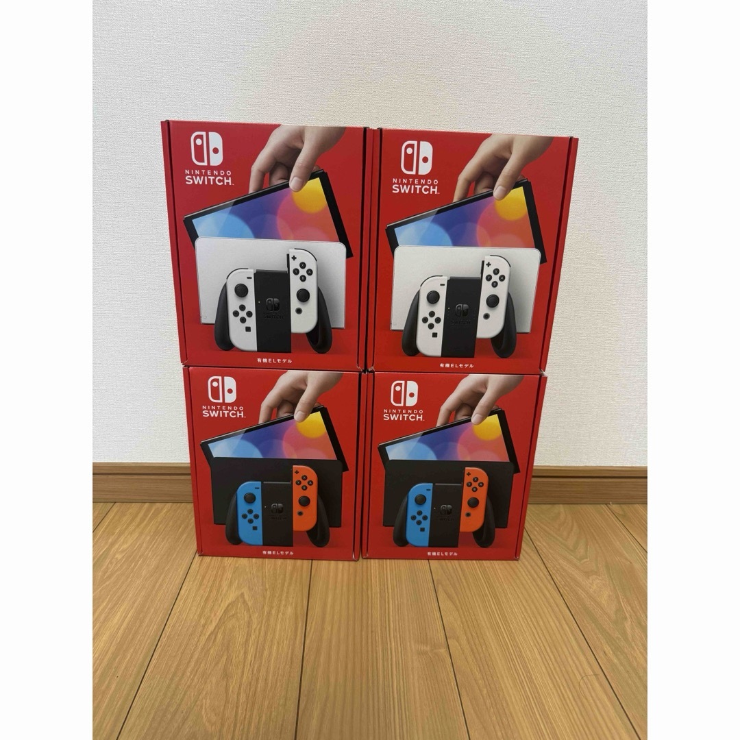 Nintendo Switch(ニンテンドースイッチ)の25日限定Switch 有機EL 4台セット エンタメ/ホビーのゲームソフト/ゲーム機本体(家庭用ゲーム機本体)の商品写真