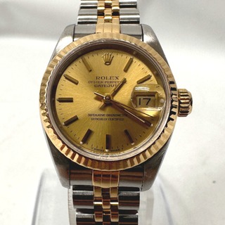 ロレックス(ROLEX)のロレックス 腕時計 デイトジャスト 69173 S番 SS×YG ゴールド文字盤 Ft603072 中古(腕時計)