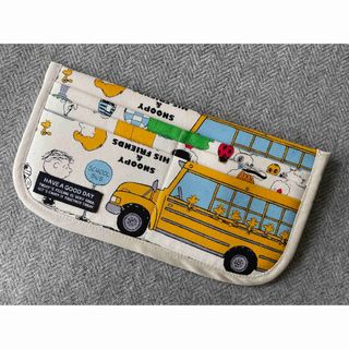 SNOOPY - ハンドメイド　ぺたんこ財布　スヌーピー　BUS