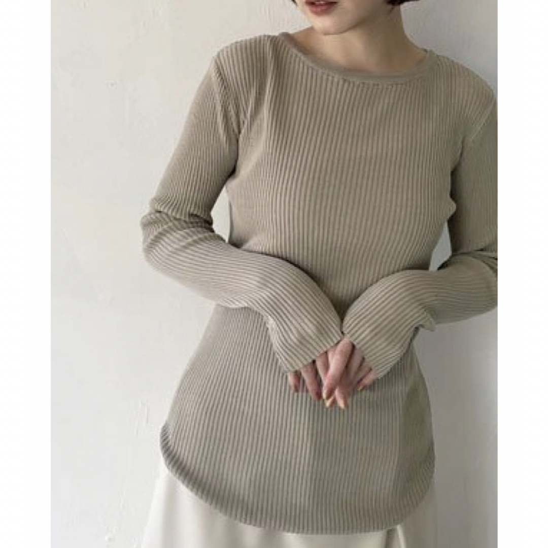 TODAYFUL(トゥデイフル)の2way design ribknit レディースのトップス(ニット/セーター)の商品写真