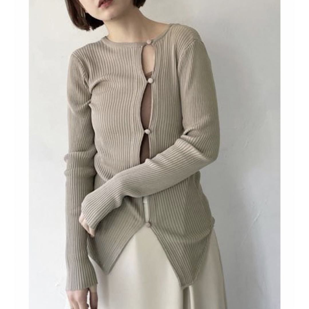 TODAYFUL(トゥデイフル)の2way design ribknit レディースのトップス(ニット/セーター)の商品写真