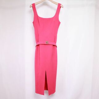 ELISABETTA FRANCHI　エリザベッタフランキ　ドレス　XS　ピンク　ベルト・ハンガー付き(ミディアムドレス)