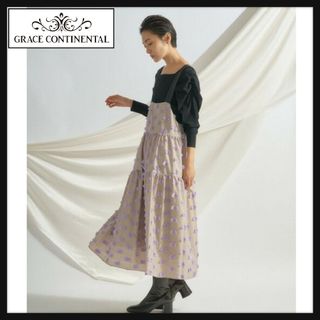 GRACE CONTINENTAL - 完売 GRACE CONTINENTAL カットジャガードノースリーブワンピース