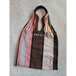 マルニ(Marni)のMARNI マルニフラワーカフェ　ハンモックトートバッグ　ピンク ブラウン(トートバッグ)