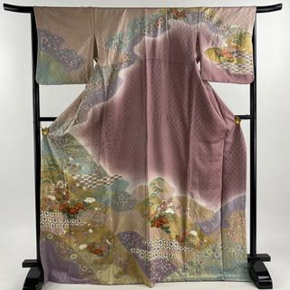 訪問着 身丈170.5cm 裄丈66.5cm 正絹 名品 【中古】(着物)