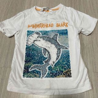 エイチアンドエム(H&M)のキラキラTシャツ　ハンマーヘッドシャーク(Tシャツ/カットソー)