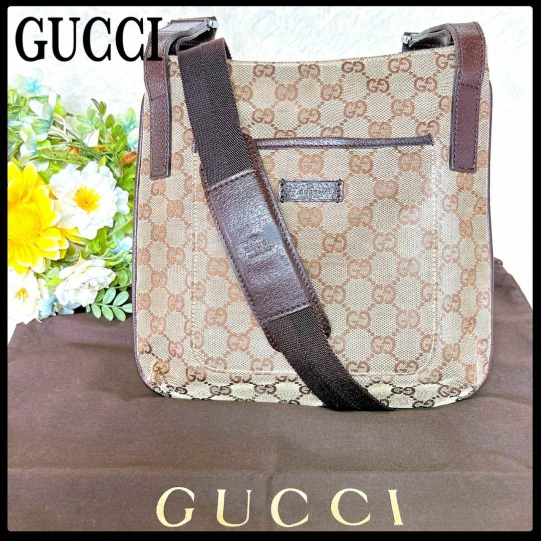 Gucci(グッチ)の☆大人気☆グッチ GUCCI GGキャンバス ショルダーバッグ ブラウン 茶 レディースのバッグ(ショルダーバッグ)の商品写真