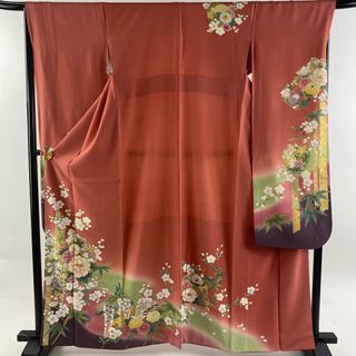 振袖 身丈163cm 裄丈66.5cm 正絹 名品 【中古】(着物)