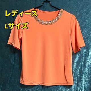 R7【ボンシェリエ】レディース半袖Tシャツ、プルオーバー　Lサイズ【新品】(Tシャツ(半袖/袖なし))