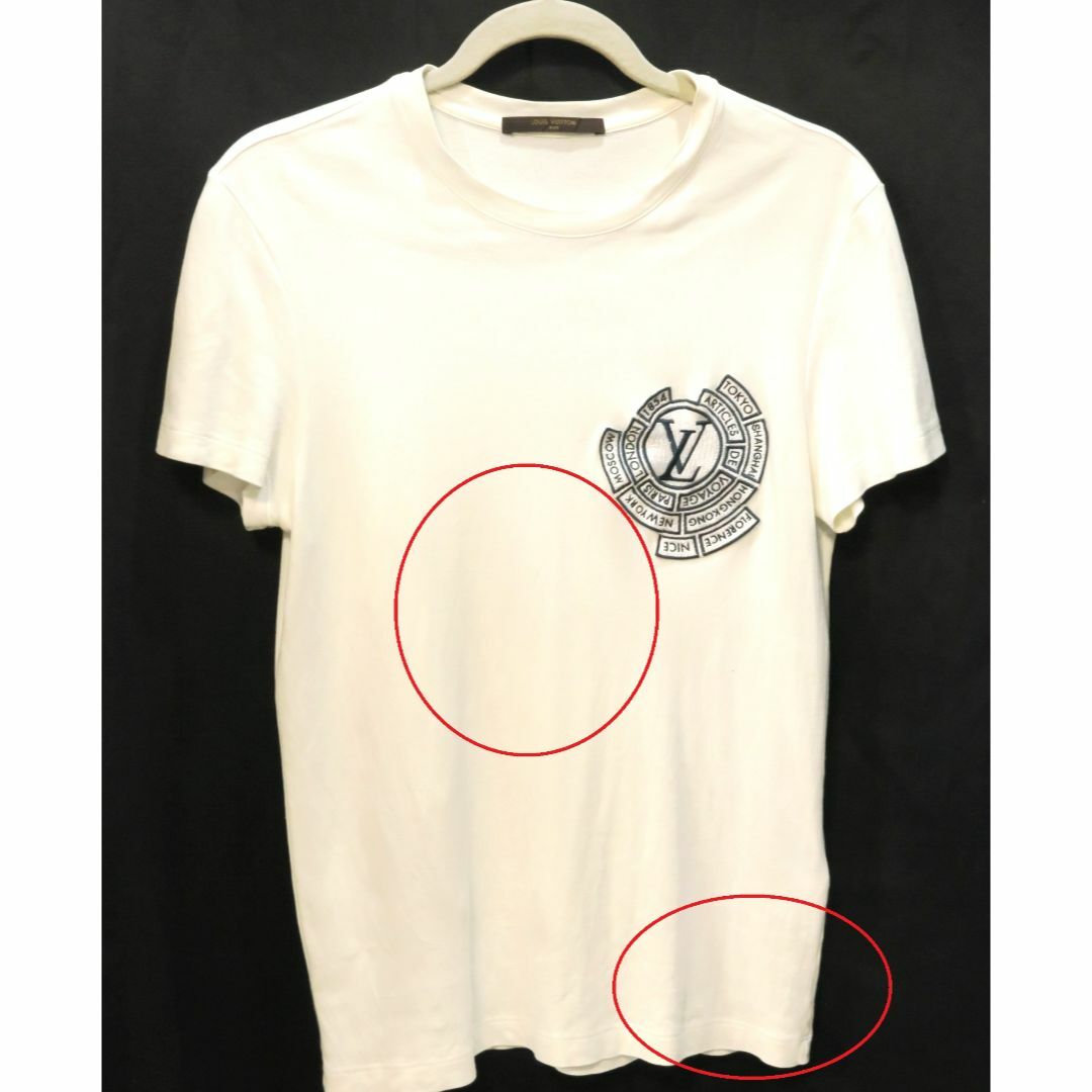 ルイヴィトン Tシャツ size XS ワッペンロゴ刺繍 白 ホワイト ルイヴィトン Tシャツ size XS ワッペンロゴ刺繍 白 ホワイト