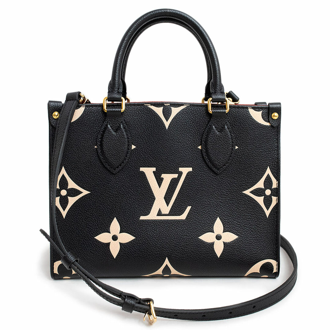 LOUIS VUITTON(ルイヴィトン)のルイ ヴィトン オンザゴー PM 2way ショルダー ハンドバッグ 斜め掛け モノグラムアンプラント レザー ブラック ベージュ 黒 ゴールド金具 M45659 箱付 LOUIS VUITTON（新品・未使用品） レディースのバッグ(ハンドバッグ)の商品写真