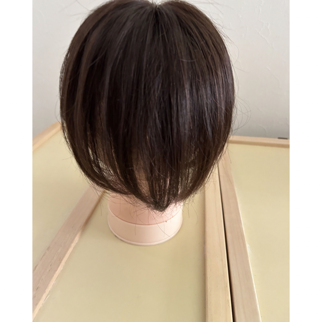 人毛100% 部分ウィッグ ヘアピース 美品 レディースのウィッグ/エクステ(ロングストレート)の商品写真