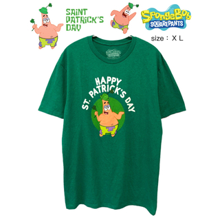 Sponge Bob　Patrick Star　Tシャツ　L　緑　USA古着(Tシャツ/カットソー(半袖/袖なし))
