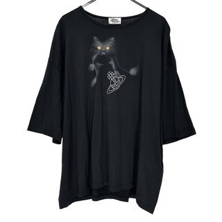 ヴィヴィアンウエストウッド(Vivienne Westwood)のVivivenne Westwood MAN 16AW キャットオーブオーバーサイズカットソー Tシャツ 半袖 猫 ヴィヴィアンウエストウッド(Tシャツ/カットソー(半袖/袖なし))