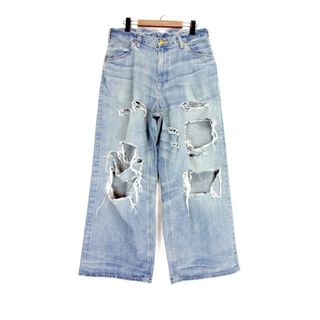 ビームス(BEAMS)のリー Lee × ビームス BEAMS ■ BEAMS 別注 クラッシュ バギー デニム パンツ w18591(デニム/ジーンズ)