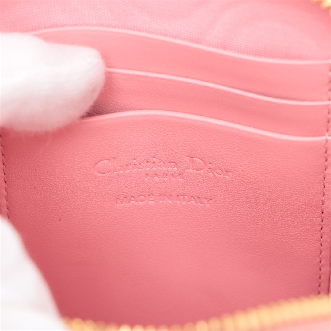 Dior(ディオール)のディオール カナージュ レザー  ピンク レディース ポーチ レディースのファッション小物(ポーチ)の商品写真