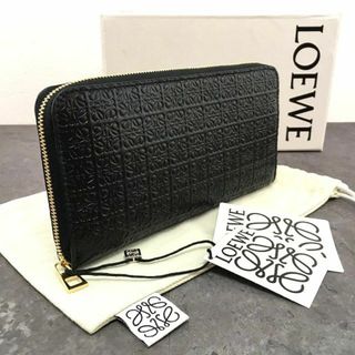 ロエベ(LOEWE)の未使用品 LOEWE ジップウォレット 黒 アナグラム 55(財布)