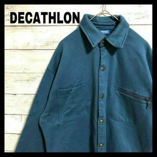 c98 希少 DECATHLON シャツ スウェット ボタン ブランドタグ(スウェット)