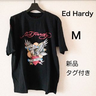 【新品タグ付き】エドハーディ Tシャツ 半袖 M メンズ 黒 イーグル