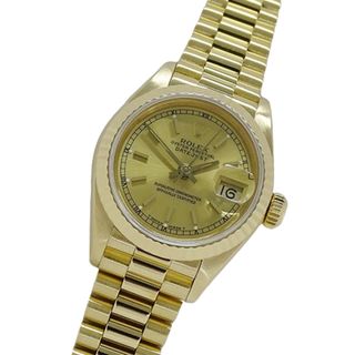 ロレックス(ROLEX)のロレックス ROLEX デイトジャスト 69178 L番 時計 レディース ブランド 自動巻き AT 750YG 18K 金無垢 ゴールド OH・磨き済み【中古】(腕時計)