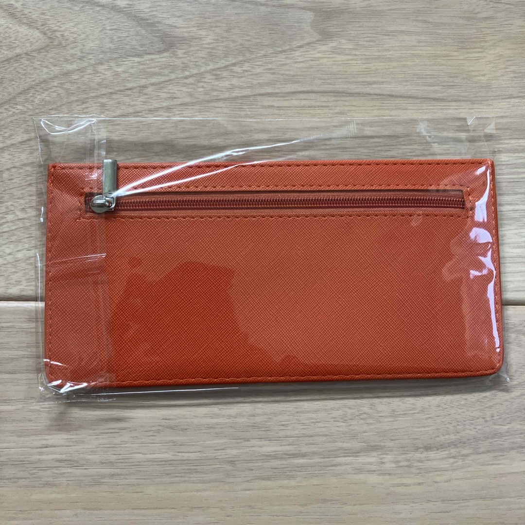 長財布　薄型　薄い財布　オレンジ レディースのファッション小物(財布)の商品写真