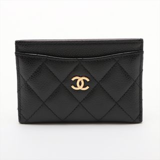 CHANEL - シャネル  キャビアスキン  ブラック レディース カードケース