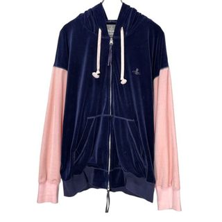 Vivienne Westwood - Vivienne Westwood MAN 20AW ベロアバイカラー魔女フードジップアップドルマンパーカー フーディ ベルベット 別珍