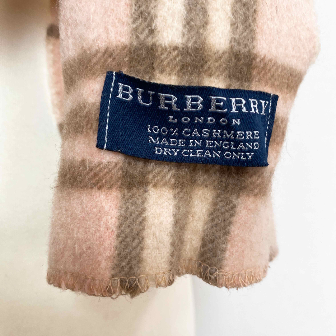 BURBERRY(バーバリー)のBurberry バーバリー　マフラー　ノバチェック　ストール　カシミヤ　ピンク レディースのファッション小物(マフラー/ショール)の商品写真