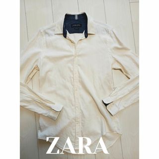 ザラ(ZARA)のZARA 長袖 シャツ オフホワイト クリームホワイトコットン S　38 ザラ(シャツ)