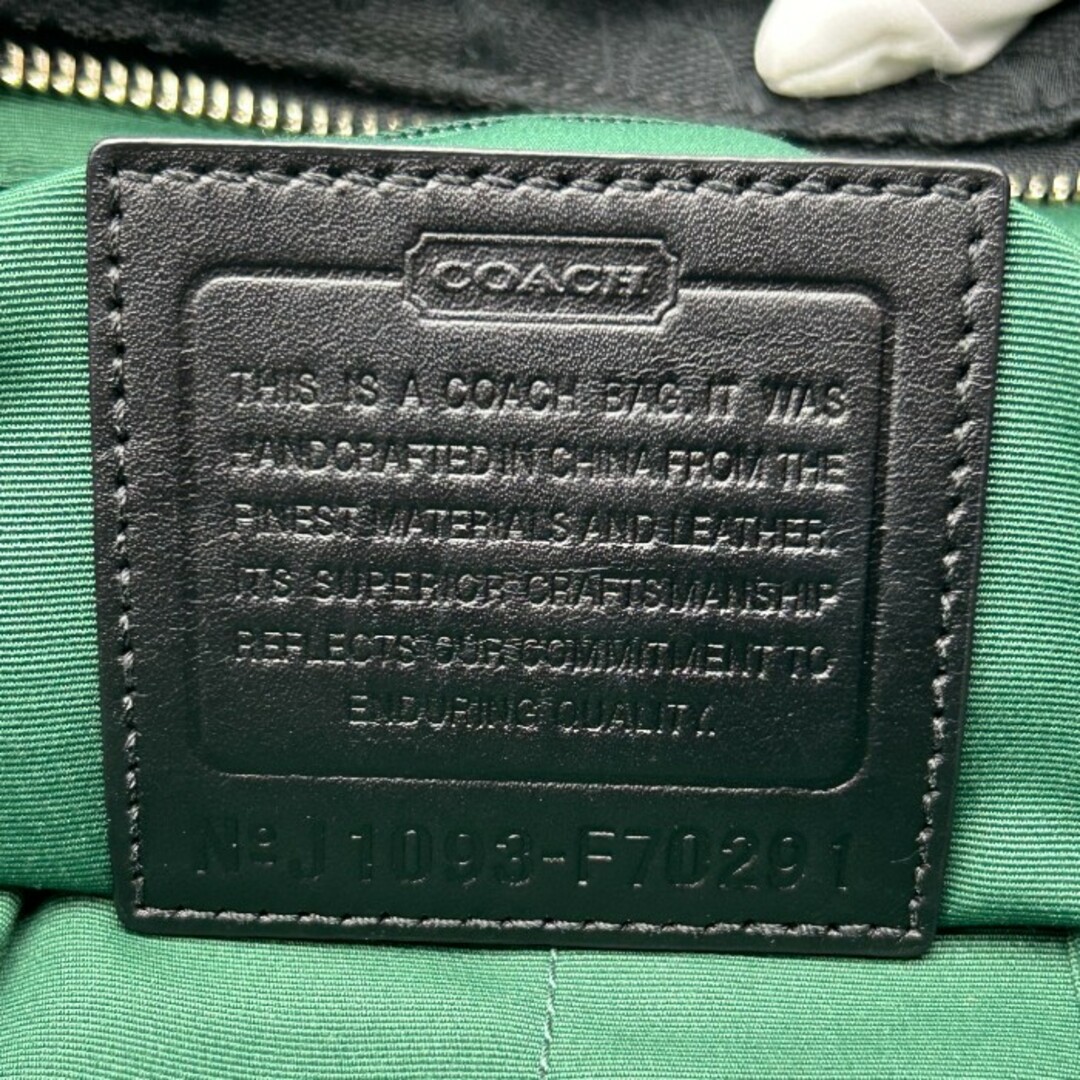 COACH(コーチ)のCOACH コーチ ミニシグネチャー ２WAY トートバッグ F70291 メンズ ショルダーバッグ キャンバス ブラック 中古 W４ メンズのバッグ(トートバッグ)の商品写真