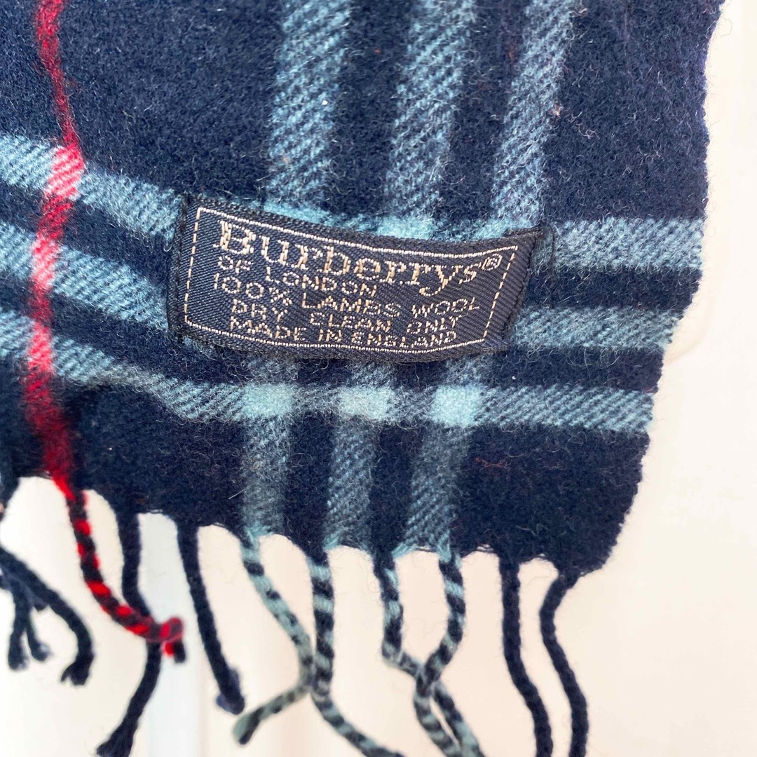 BURBERRY(バーバリー)のBurberrys バーバリーズ　マフラー　ストール　ノバチェック　ウール　濃紺 レディースのファッション小物(マフラー/ショール)の商品写真