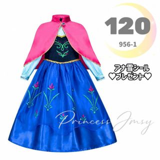 Disney - 120cm★長袖アナドレス子供　マント付　アナ雪　プリンセスドレス　エルサドレス