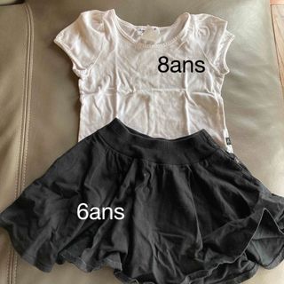 アニエスベー(agnes b.)のagnes.b enfant Tシャツ(8ans)&スカート(6ans)(Tシャツ/カットソー)