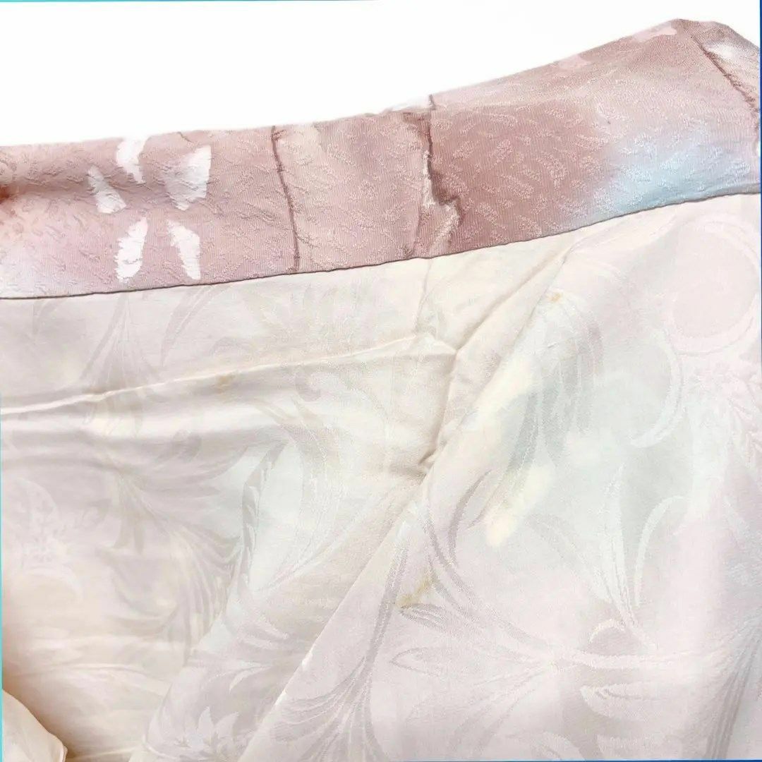 道中着　ぼかし染　くすみピンク　着物　035w レディースの水着/浴衣(その他)の商品写真